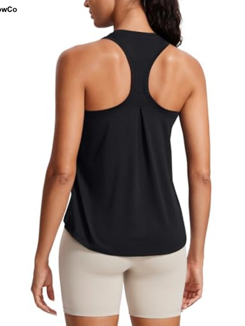 CRZ YOGA Pleated Racerback Tank Top Yoga Activewear